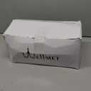 Wellmet Blackgold Set of 2 Drum Lampshades, Easy Assembly Required 16" Top x 16" Bottom x 12" High Replacement Lamp Shades, Fabric Lampshades for Table Lamps Floor Lamps, Metal Spider Fitter