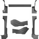 LUCKEASY 7PCS for Tesla Model 3 Highland 2026 2025 2024 Front Rear Door Threshold Strip Center Console Lower 2nd Row Seat Lower Protector Anti-dust Pads TPE for Tesla Model 3 Accessories Black