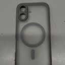 TOCOL Magnetic for 16 Gray Case, Upgraded Full Camera Protection, Compatible with Magsafe, Drop Protection, Translucent Matte Back Bumper Phone Cover 6.1-Inch (Gray)