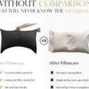 Cooling Side Sleeper Pillow Cases - Curved Rayon Derived from Bamboo Pillowcase Cover- Breathable Cool Silky Soft Pillowcase for Hot Sleepers Hair and Skin, Queen Size 1 Piece, 20 * 30 Inches Black