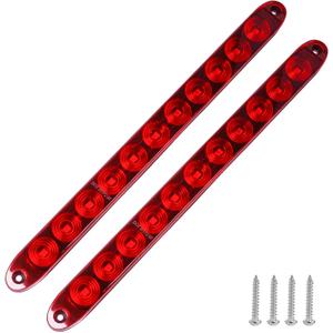 Red Trailer Light Bar, 15inch 11 LED Trailer Rear Light Bar, Park/Brake/Turn/Signal/Marker Waterproof Enclosed Trailer Lights for Utility Trailer Truck Pickup (2 Pack) Red Trailer Light Bar, 15inch 11 LED Trailer Rear Light Bar, Park/Brake/Turn/Signal/Marker Waterproof Enclosed Trailer Lights for Utility Trailer Truck Pickup (2 Pack)