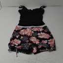 Aleumdr Tankini Swimsuit for Women Athletic 2 Piece Tummy Control Bathing Suit Modest Swim Tank Top with Shorts Flora Black XX-Large