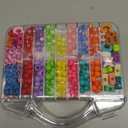 DIY Bag Charm Making Kit Bead Keychain Making Kit Letter Beads for Christmas Party, Family Activity Art Craft Bag Charm for Jewelry Making Supplies Personalized Alphabet A-Z Beads DIY Crafts