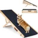 Foldable Dog Ramp for Bed, 4 Adjustable Portable Pet Ramps, 40" Long Pet Ramp for Small Dogs, for High Beds, Dog Step for Large Dogs Stairs for Car, Couch