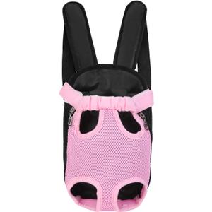 Inspack Dog Cat Backpack Carrier, Dog Carrier Adjustable for Small Medium Dogs, Pet Dog Front Chest Carriers Backpacks, Puppy Carrier Sling Backpack, Holder Papoose for Cat BodySmall Size (S (Fit 2-4 lb), Pink)