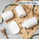 Bathroom Accessory Set 4 Pcs Bath Accessory Sets Complete Soap Dispenser 12 oz Tumbler Soap Dish for Modern Bathroom Decor(White)