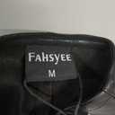Fahsyee Bodycon Faux Leather Dress - Black Strapless Dresses for Women Summer with Sexy Tube Top Midi Length for Party Club, Size: M