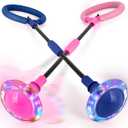 ArtCreativity Light Up Ankle Skip Ball for Kids - Set of 2 - Skipball with Motion-Activated LED Lights - Retro Toys for Boys and Girls - Outdoor Toys for Kids - Gifts for Ages 3 and Up