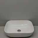 J-FAMILY JFBS88 14.5'' x 10'' Bathroom Small Vessel Sink Above Counter White Porcelain Ceramic Sink Bowl Small Vanity Sink Lavatory Wash Basin