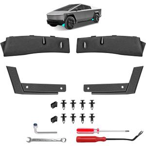 BestEvMod 4PCS Wheel Fairing Delete Covers Replacement Kit Compatible with Tesla Cybertruck 2025 2024 Protection Off-Roading Custom Fit