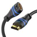 BlueRigger HDMI Extension Cable (6FT, 4K 60Hz HDMI Extender, Male to Female Adapter, High Speed 18Gbps) - Compatible with Xbox, Roku, PS5/PS4, Nintendo Switch, TV Stick, Laptop, Chromecast, Wii U