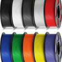 ANYCUBIC PLA Filament 1.75mm Bundle, 3D Printer Filament 1.75mm Dimensional Accuracy +/- 0.02mm, 1KG Spool, Black, White, Texture Grey, Clear, Red, Blue, Green, Orange, Yellow, Purple, 10KG in Total