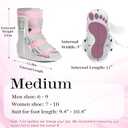 Jewlri Walking Boot for Broken Foot, Air Cam Walker Boot for Foot Injury Adjustable Fracture Support for Sprained Ankle, Grey Shell with Light Pink Lining for Women Medium