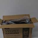 Zober Velvet Hangers 50 Pack - Black for Coats, Pants & Dress Clothes - Non Slip w/ 360 Degree Swivel, Holds up to 10 lbs - Strong Felt Hangers for Clothing