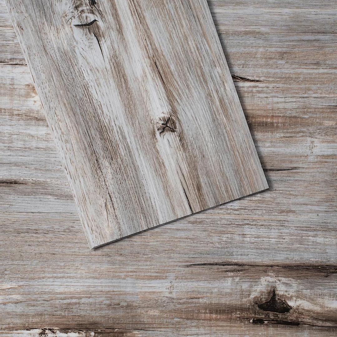 VEVOR Peel and Stick Floor Tile 36" x 6", 36 Tiles Self Adhesive Vinyl Floor, 0.62 mm Thick, Vintage Wood Grain DIY Flooring Tiles for Bedroom, Living Room, Bathroom (54 Sq.Ft/Box)