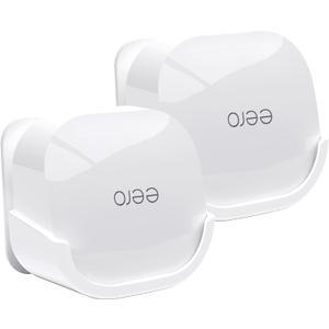 2Pack Wall Mount Holder for eero 6 Plus 6+ and eero 6 Router Mesh Wi-Fi System,Wall Mount Stand Bracket for eero 6 Plus and eero 6 tri-Band Mesh,Wall Bracket for eero 6+ Extender Router Wire Organizer (White-2PC)