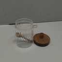 Coffee Canister, Coffee Container with Wooden Spoon and Lid, Ribbed Design, Airtight Storage Jar for Coffee Beans/Coffee Grounds/Sugar/Salt/Loose Leaf Tea, 20 Oz