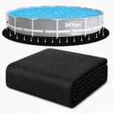 24-Foot Round Pool Pads for Above Ground Pool, Durable Geotextile Fabric Under Pool Liner Pad, Puncture Resistant Pool Ground Pad, Extend Liner Life, Black