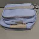 Mancro Breastmilk Cooler Bag with Ice Pack Fits 6 Baby Bottles Up to 9 Ounce, Insulated Baby Bottle Bag with Strap for Nursing Mom Daycare, Blue