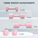 Ragebby Adjustable Dumbbell Set of 2, 2.2-10LB Adjustable Weight Set, Anti-slip Handle, 3 in 1 Free Weights Dumbbells Set for women at home, 2.2lb, 3.6lb, 5lb, for Home, Office, Gym Exercise Training