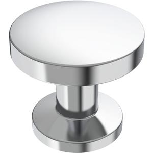 Alzassbg 15 Pack Polished Chrome Cabinet Knobs, 1.1 Inch(30mm) Diameter Round Cabinet Knob Hardware for Kitchen Dresser Drawer AL6044CP