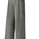 G4Free Dress Pants Women High Waist Stretchy Straight Leg Office Pants Business Casual Trousers for Daily Travel Outfits (Gray Sage,M,Regular) (Green)