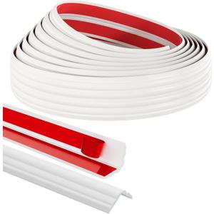 Raycity 2.3 in x20 FT Flexible Wall Guard & Edge Protector, White 90 Inside & Outside Corner Moulding Trim Caulk Strip, Peel and Stick molding Trim for Wall Edge, Ceiling, Countertop