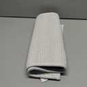 Color&Geometry Rubber Backed Waffle Bath Mat Non Slip Machine Washable Bathroom Rugs, Soft Absorbent Chenille Boho Carpet for Bathroom Floor, Tub and Shower, 17"x30", White