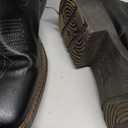 Jousen Cowboy Boots for Men Embroidery Men's Western Boots Retro Square Toe Mens Boot Botas Vaqueras Para Hombre (AMY8420 black 11.5)