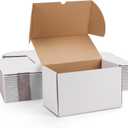ZBEIVAN 10x6x6 White Shipping Boxes Set of 20, Corrugated Cardboard Mailer Boxes for Packaging Small Business Mailing Gifts
