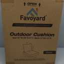 Favoyard Outdoor Seat Cushion Set 22 x 24 Inch Waterproof & Fade Resistant Patio Furniture Cushions with Removable Cover Deep Seat & Back Cushion with Handle and Adjustable Straps for Chair Sofa Couch (Beige)