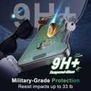 2 x Privacy Screen Protector for iPhone 17 Air [6.6 inch][2 Pack] Anti-Spy Private Tempered Glass Film [Easy Install] [9H Hardness] [Military Grade Shatterproof] [Anti Scratch] [Case Friendly] (Green)