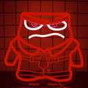 Cartoon Anime Neon Sign for Wall Decor Dimmable Cartoon Anger Neon Light Sign, LED Anger Neon Light for Bedroom Birthday Christmas Party Gifts10.9 * 12.2Inch
