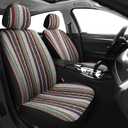 HAIYAOTIMES Baja Saddle Blanket Car Seat Covers Full Set with Seat Belt Pads, Washable Breathable Seat Covers for Cars, Universal Fit Interior Covers for Most Sedan Truck SUV, Airbag Compatible, Red