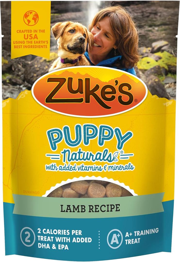 Zukes Puppy Naturals Puppy Training Treats for Dogs, Pet Treats made with Real Lamb, 5 oz. Resealable Pouch - 5 oz. Bag