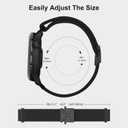 18mm 20mm 22mm Braided Bands Compatible with Garmin Venu 2S/3S/Venu/Venu 2/3,Vivoactive 6/5/3/Forerunner 165/55/645/245/Vivoactive 4S/4,Parachute Buckle Soft Stretchy Nylon Band for Women Men