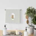 Poodle Golf Kitchen Towels, Poodle Gifts for Women, Golfer Gifts for Women, Sage Green Striped Golfing Dog Decoration Tea Towels Kitchen Hand Towels 16x24 Inch for Kitchen Bathroom Decor