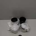 4-Pack Trailer Push Through Center Caps and Trailer Wheel Lug Sets - 3.74in Wheel Center Caps Matte Black Wheel Cover Stainless Steel Hub Cap with 24 Black Capped 1/2-20 Lug Nuts for Truck RV