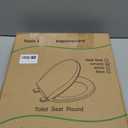 Round Toilet Seat Soft Close 16.5", Standard Universal Toilet Lid Round with PP Material Safe, Easy to Clean and Install, Ergonomic design, Never Loosens,2 Years Support, Almond Plastic