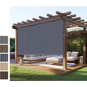 Outdoor Roller Shades,Exterior Cordless Patio Shade Roll Up Blind for Porch, 108"W x 96"H