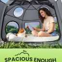 Catio Outdoor Cat Enclosure, Rywell 55 Extra Large Catio Pop Up Indoor Outdoor, Portable Cat Playpen Weatherproof with Removable Sunshade, Easy Setup Pet Enclosure for Cats Dogs