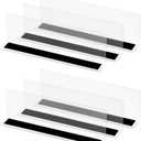 MECCANIXITY Shelf Dividers Plastic Closet Shelf Organizer Divider with Magnetic, 7.9"x2.4" Separator Clapboard for Supermarket Storage Kitchen Office (Clear, 6 Pcs)