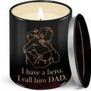 2 x Dad Gifts from Daughter for Fathers Day - Long Lasting Vanilla Sandalwood Scented Candle 10 oz - Birthday Gift for Dad from Daughter, Fathers Day Gift Ideas for Stepdad Papa Husband Men