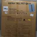 30"-62.5" Extra Wide Baby Gate for Doorways/Hallways,Pressure-Mounted Dog Gate Indoor for Stairs, Auto Close Pet Door for Child/pet Proof Safety, No Need Drilling, White