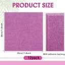 Honoson 12 Pack 47"x35" Large Cork Boards Tiles Alternative Felt Wall Tiles Bulletin Board with Safe Adhesive Cork Board Squares for Walls Organize Home Office Classroom Pin Photo Panels(Purple), No Texture