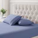 Flannel Pillowcases Standard Set of 2 - Ultra Soft Flannel Pillowcases Set Cozy & Breathable Pillow Cases Queen Size Set of 2 - Heavyweight & Durable, Standard/Queen, Denim