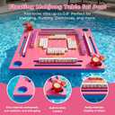 Floating Mahjong Table for Pool, Double-Sided Waterproof Float Game Tray for Mahjong, Poker, Cards, Dominoes Scrabble, Water Game Table for Adults, Pool, Hot Tub, Lake, Beach and Summer Parties