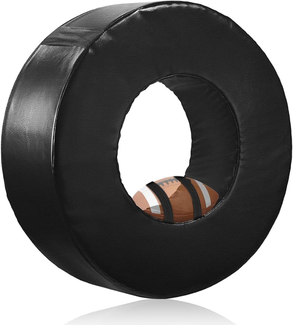 Wibeelee 36" Football Tackle Wheel High-Density Sponge Tackling Ring with Waterproof PU Leather and Straps for Football Tackling Dummies for Youth Football Practice