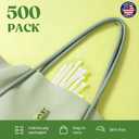 Glotoch Express 500 PCS Individually Wrapped Black Plastic Straws, 10.25'' Long, 0.24'' Diameter Disposable Drinking Straws for Every Occasion, Party, Made in USA