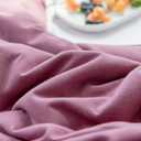 AMWAN Modern Purple Mauve Solid Cotton Duvet Cover with 2 Pillowcases, King Size, Knit Comforter Cover, Luxurious Bedding Set
